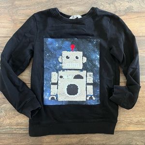 {preloved} Boy’s Robot Sequin Flip Sweatshirt